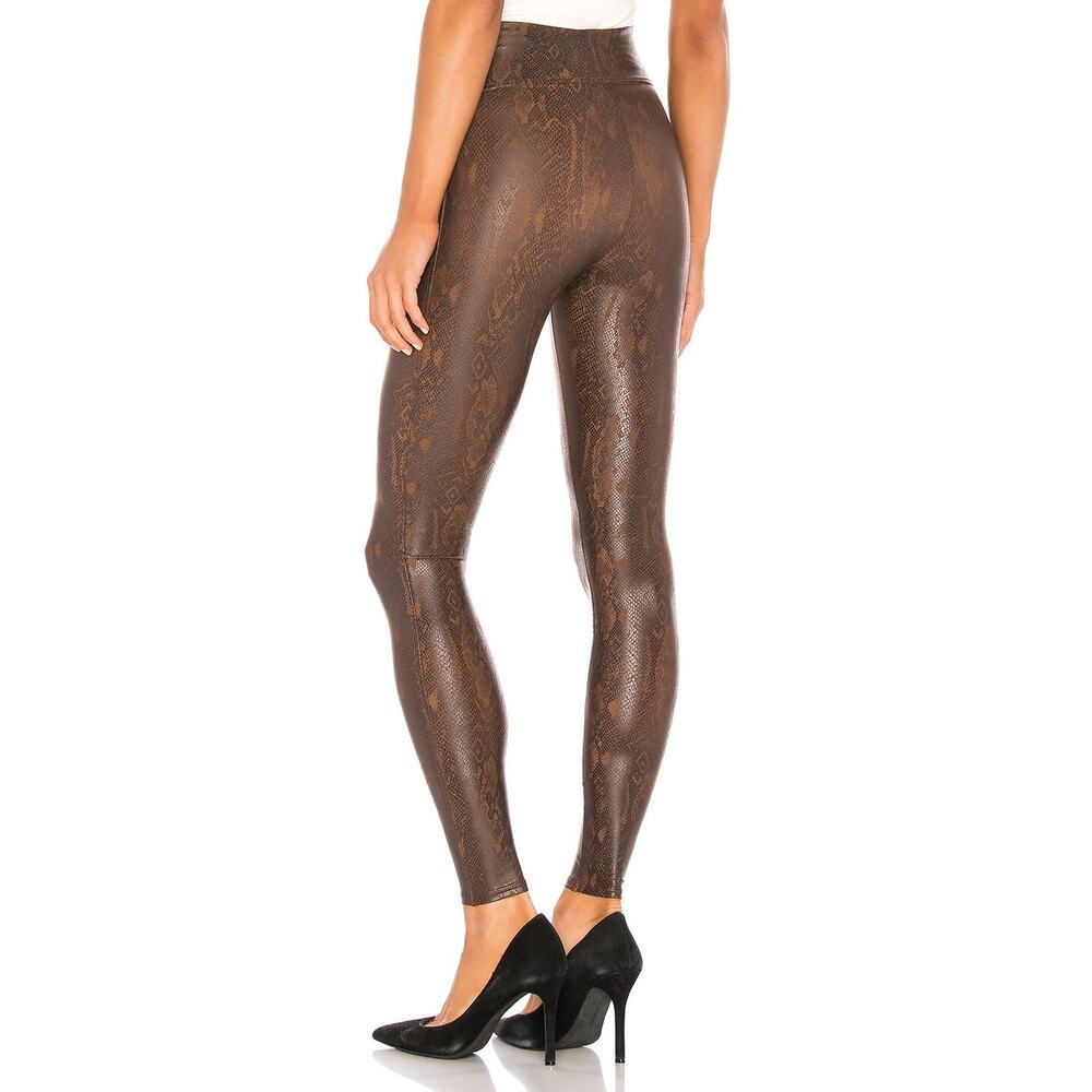 Spanx Faux Leather Snakeskin Leggings 20265R Brown Snakeskin Medium - Picture 10 of 10
